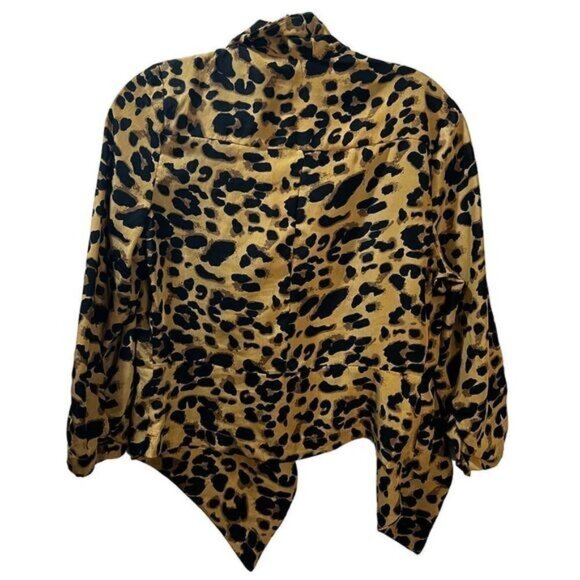 NEW Leopard Print Open Blazer Medium by PEARL - Picture 2 of 5